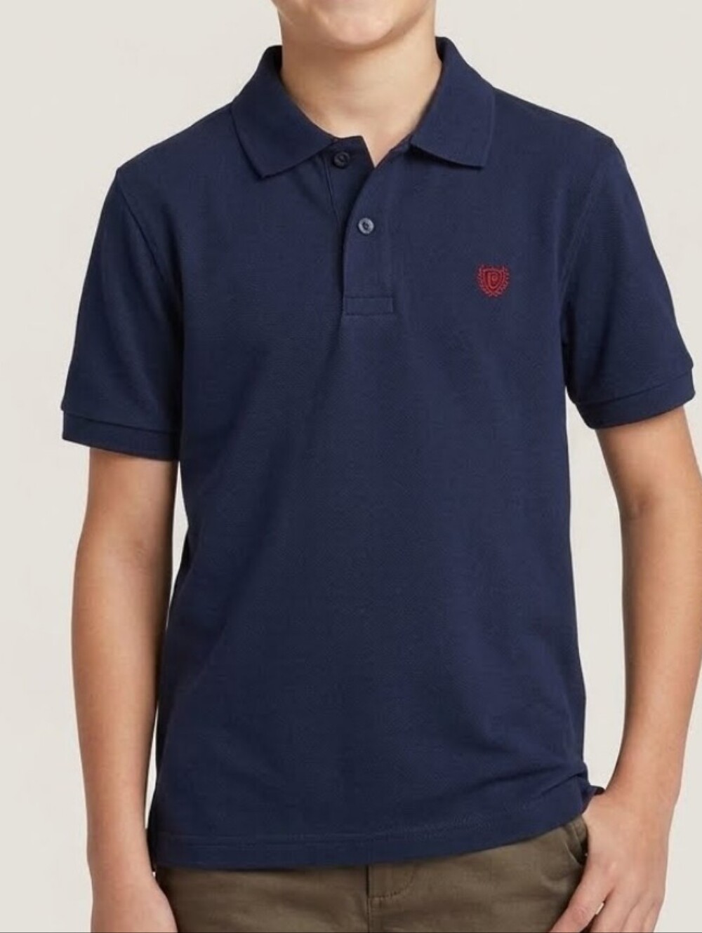 Chaps Boys Navy Blue Short Sleeve Polo Shirt NWT Size M (10-12)